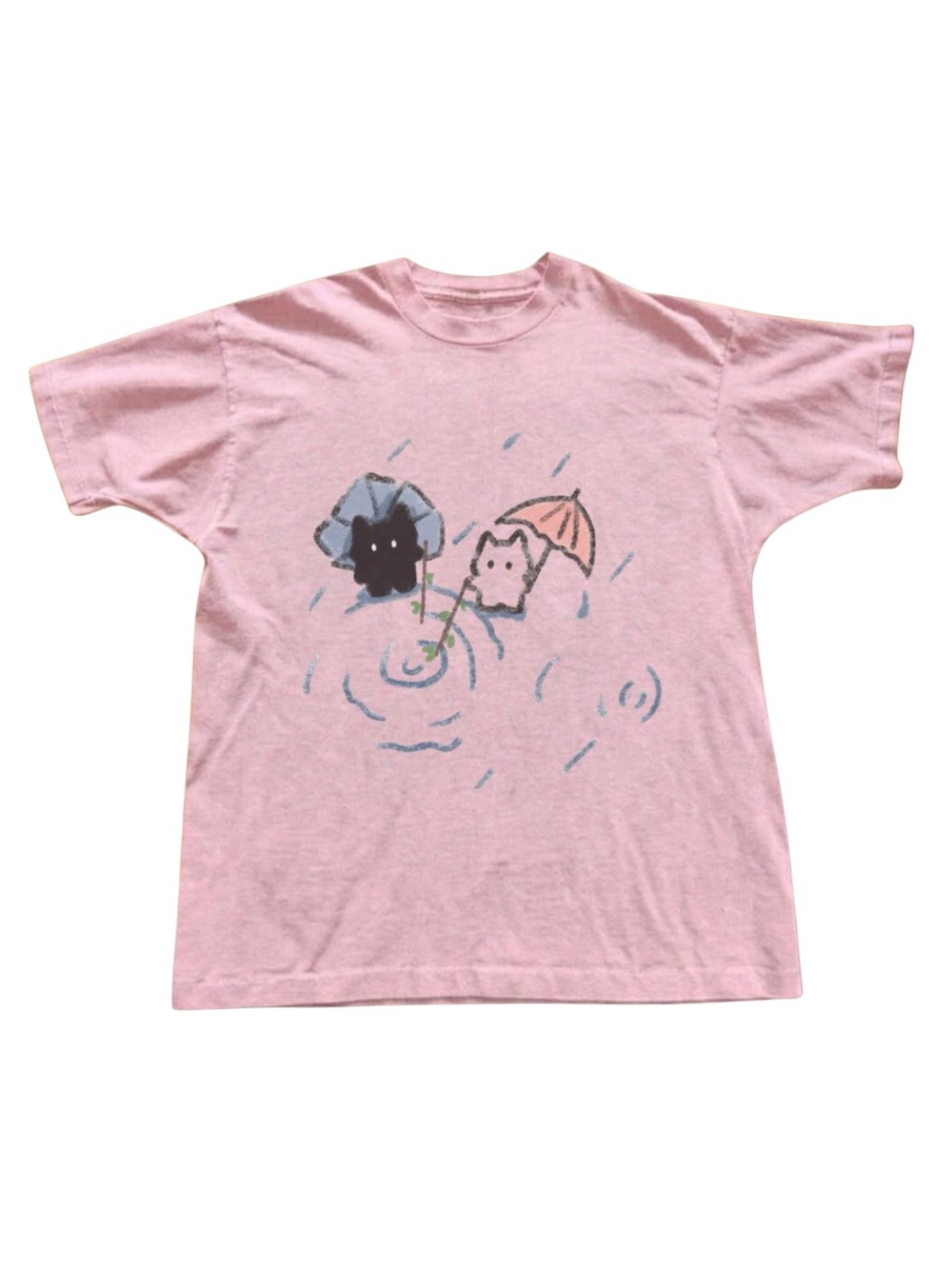Gildan Pink Graphic Raincat T-Shirt